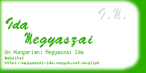 ida megyaszai business card